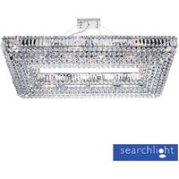 Searchlight 8382CC Vesuvius 24 Light Rectangular Ceiling Light In Chrome And Crystal