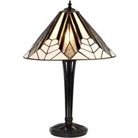 Interiors 1900 63939 Astoria Tiffany Medium 2 Light Table Lamp With Shade