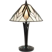 Interiors 1900 70365 Astoria Tiffany Small 1 Light Table Lamp With Shade