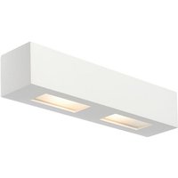 Saxby 10400 Box White Plaster And Frosted Glass Wall Light