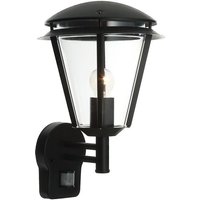 Saxby 49946 Inova PIR Outdoor Wall Light in Matt Black Paint IP44