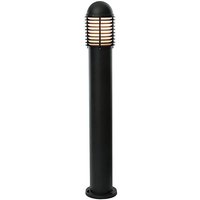 Saxby CH200E27BK Louvre Outdoor Bollard Light in Matt Black IP44