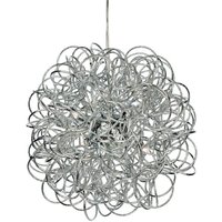 Firstlight Stella 3476CH Designer Chrome Swirl Ceiling Pendant Light