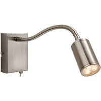 Firstlight Orion LED 3454BS Brushed Steel Flexible Wall Reading Lamp