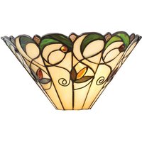 Interiors 1900 64198 Jamelia Tiffany 1 Light Wall Light In Dark Bronze