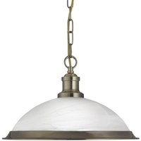 Searchlight 1591AB Bistro Ceiling Pendant Light in Antique Brass