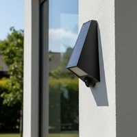 Firstlight 6812BK Augusta LED Solar Wall Light with PIR In Black Finish