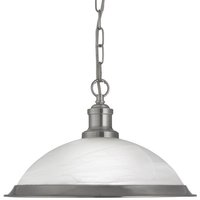 Searchlight 1591SS Bistro Ceiling Pendant Light in Satin Silver