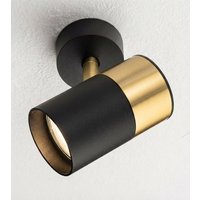Firstlight 6876BK Roma Wall Or Ceiling Spotlight In Black And Brushed Brass Finish