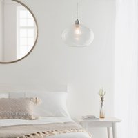 Endon 73974 Dimitri Non Electric Shade With Clear Glass With Bubbles