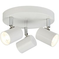 Searchlight 3173WH Rollo 3 Light LED Ceiling Spotlight In White And Chrome