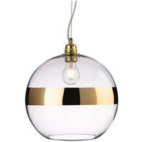 Firstlight 7639GO Saturn 1 Light Ceiling Pendant In Gold With Clear Glass