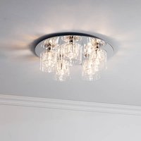 Endon 76517 Verina 5 Light Flush Ceiling Light In Chrome Plate