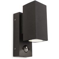 Firstlight 7678GP Dino Outdoor LED 2 Light Wall Light With PIR In Graphite
