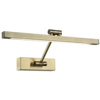W088 LED Square Picture Light In Matt Gold Finish - Width: 380mm