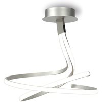Mantra M4998 Nur LED Double Ceiling Light In Silver And Chrome - Dia: 530mm