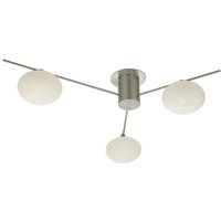 Dar JAS5346 Jasper 3 Light Semi Flush Ceiling Light In Satin Nickel