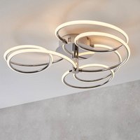 Endon 81886 Eterne 3 Light Semi Flush Ceiling Light In Chrome Plate And White Silicone