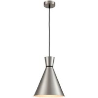 Franklite PCH210 Happy 1 Light Small Ceiling Pendant In Satin Nickel - Dia: 250mm
