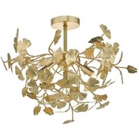 Dar YAD0435 Yadira 4 Light Semi Flush Ceiling Light In Gold