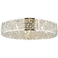 Dar KOT6450 Kotaro 6 Light Flush Ceiling Light In Polished Chrome