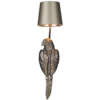 David Hunt Lighting PAR0700 Parrot 1 Light Wall Light In Bronze With Almond Cream Shade