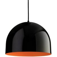 Firstlight 8624BKOR House Dome Ceiling Pendant in Black and Orange Finish