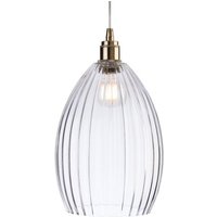 Firstlight 7647AB Victory 1 Light Ceiling Pendant In Antique Brass - Dia: 210mm