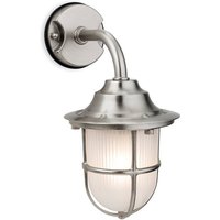 Firstlight 7660NC Nautic Light Outdoor Wall Light In Nickel With Frosted Glass