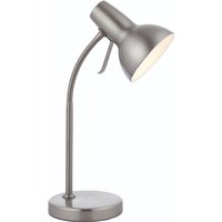 Endon 76645 Amalfi Task Table Lamp In Satin Nickel Plate