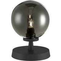 Dar Lighting ESB4122-01 Esben Touch Table Lamp In Matt Black With Smoked Glass