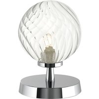 Dar Lighting ESB4150-03 Esben Touch Table Lamp In Polished Chrome With Twisted Glass
