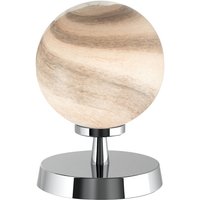 Dar Lighting ESB4150-07 Esben Touch Table Lamp In Polished Chrome With Planet Glass