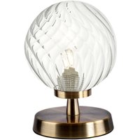 Dar Lighting ESB4175-03 Esben Touch Table Lamp Antique Brass With Twisted Glass