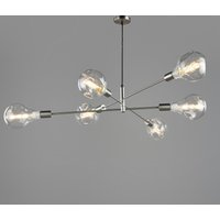 Dar ALA0646 Alana 6 Light Ceiling Pendant Light In Satin Chrome