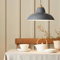 Lights 4 Living Anglepoise 33110 Original 1227 Midi Wide Brass Pendant in Elephant Grey