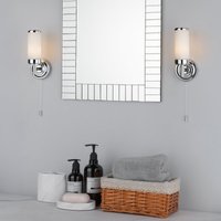 Dar CEN0750 Century 1 Light Polished Chrome Wall Light