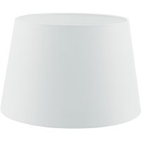 Dar CEZ182 Cezanne Tapered 450MM Porcelain White Faux Silk Drum Shade