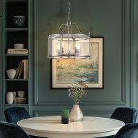 Franklite LA7019-5 Drayton 5 Light Ceiling Lantern In Satin Nickel Finish
