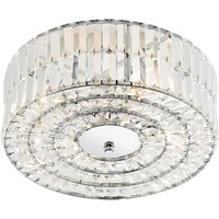 Dar ERR5250 Errol 4 Light Crystal Semi Flush Chrome Ceiling Light