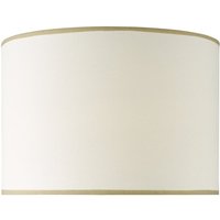 Dar Lighting Idella White Linen Drum Shade 36cm IDE142