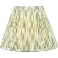 Dar Lighting Ikat Green And White Cotton Tapered Empire Shade 30cm