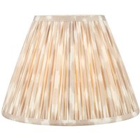 Dar Lighting Ikat Taupe And White Cotton Tapered Empire Shade 30cm