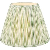 Dar Lighting Ikat Green And White Cotton Tapered Empire Shade 35cm