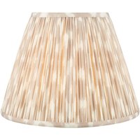 Dar Lighting Ikat Taupe And White Cotton Tapered Empire Shade 35cm