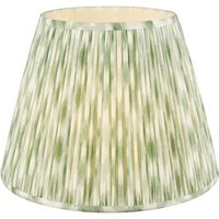 Dar Lighting Ikat Green And White Cotton Tapered Empire Shade 40cm