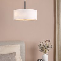 Dar Lighting Isla 3 Light Ceiling Pendant Light In Matt Black And Ivory 40cm ISL1022