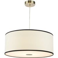 Lights 4 Living Save 37% on Dar Lighting Jemima Easy Fit Ceiling Pendant in White Linen