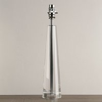 Laura Ashley Blake Cut Glass Crystal Obelisk Large Table Lamp Base In Polished Chrome Finish