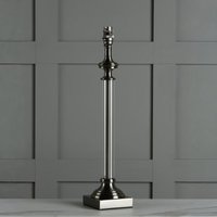 Laura Ashley Winston Glass Candlestick Table Lamp Base In Antique Chrome Finish